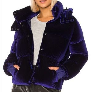 Sam. Women's Blue Velvet Sydney Puffer Jacket